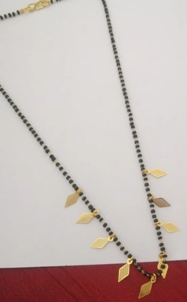 Dream Shades Yellow Gold Dainty Mangalsutra - Gold, 18"